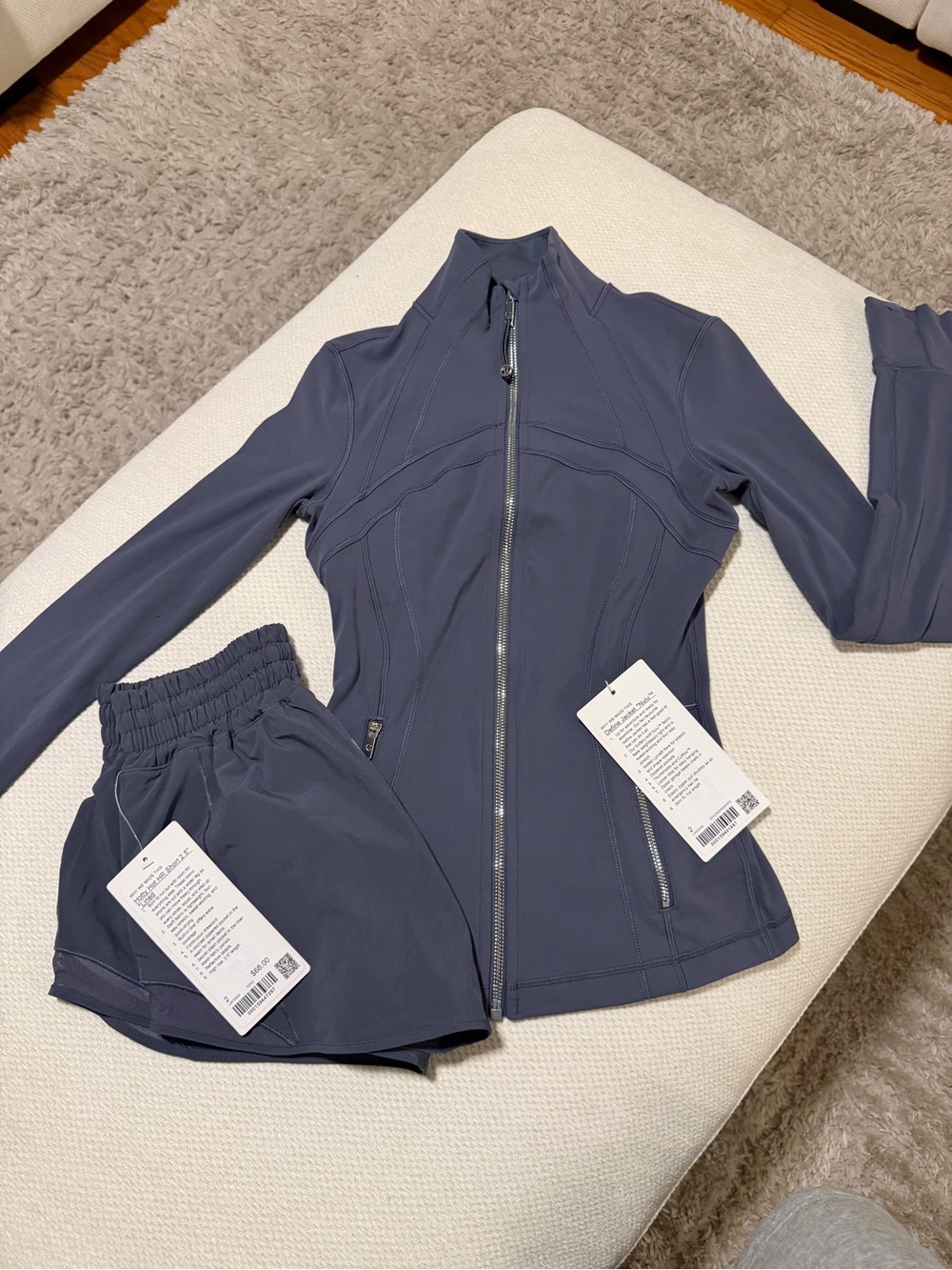 Dusty Diamond Zip-Up Active Jacket & Matching Shorts
